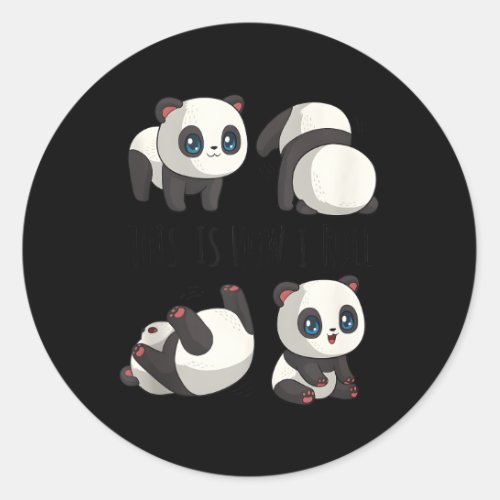 Chibi Panda For Little Bear Panda Panda Classic Round Sticker
