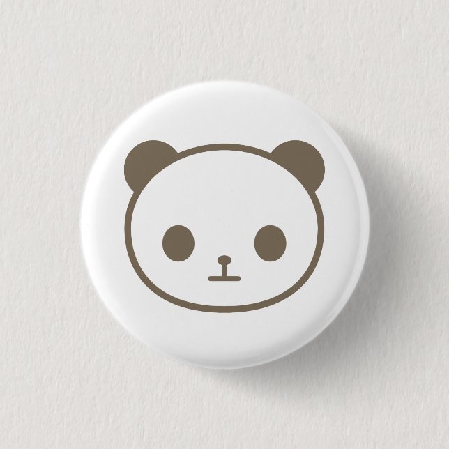 chibi panda pinback button (Front)