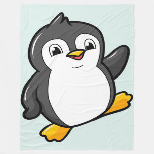 Chibi Penguin Penguin Lover Clolorful Gift Fleece Blanket