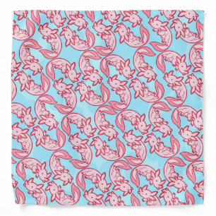 Chibi pink Axolotl pattern Chido Bandana