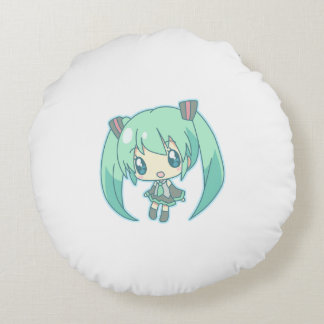 chibi Poster High School print Round Pillow