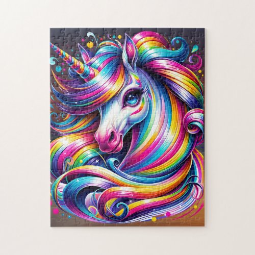 Chibi Rainbow Unicorn puzzle