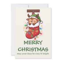 Chibi Reindeer Stocking Lights Family Portrait