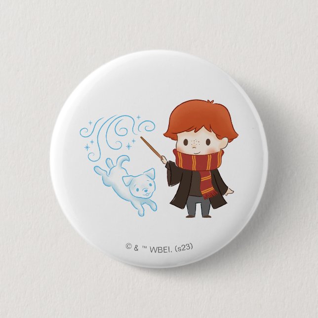 Chibi Ron Weasley Patronus Button (Front)