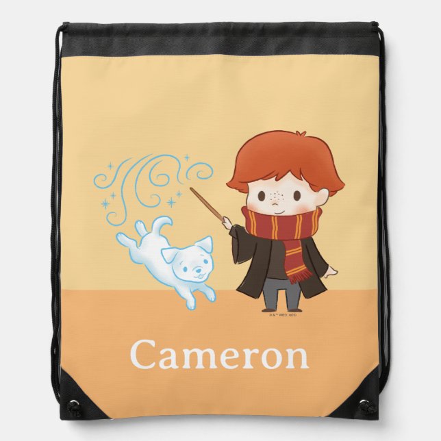 Chibi Ron Weasley Patronus Drawstring Bag (Front)