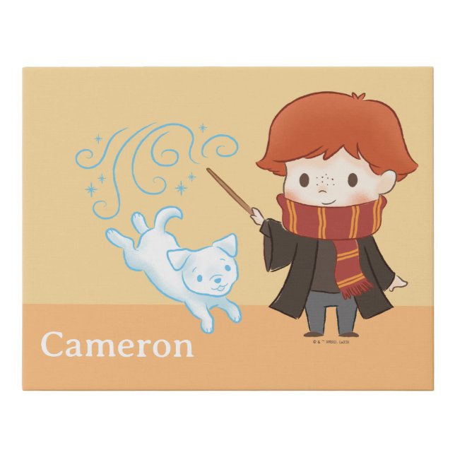 Chibi Ron Weasley Patronus Faux Canvas Print (Front)
