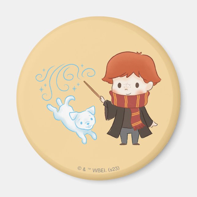 Chibi Ron Weasley Patronus Magnet (Front)