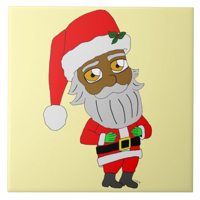 Chibi Santa Ceramic Tile (Front)