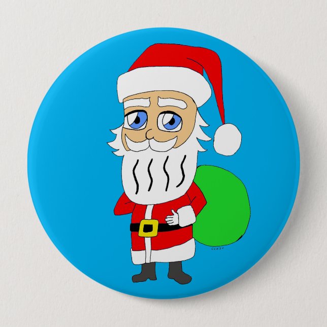 Chibi Santa Claus     Button (Front)
