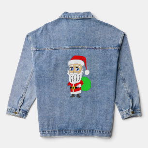 Chibi Santa Claus Denim Jacket