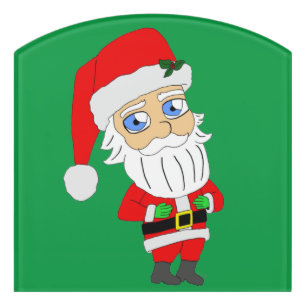 chibi santa claus door sign