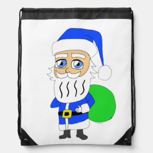 chibi Santa Claus Drawstring Bag