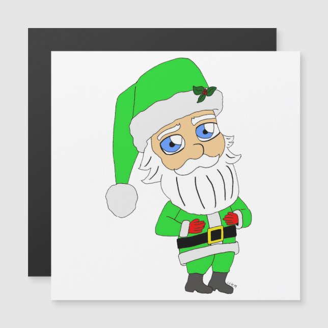 Chibi Santa green suit (Front/Back)