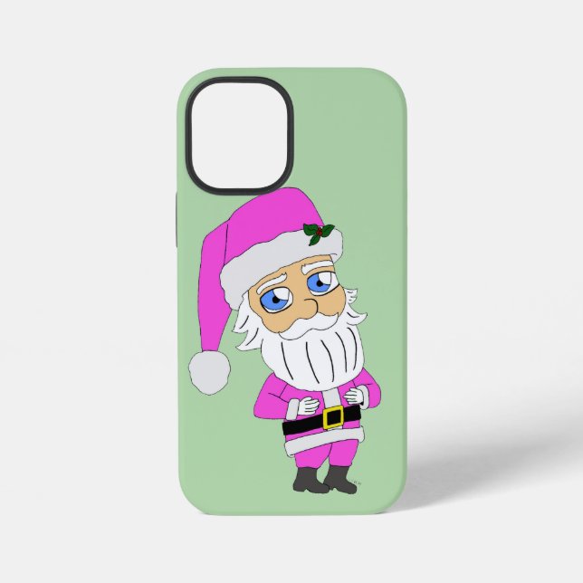 Chibi Santa pink suit Iphone Case (Back)