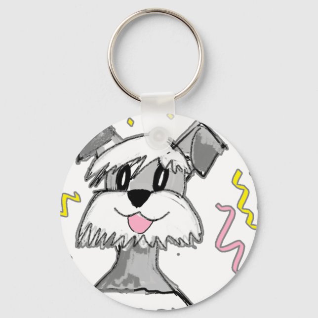 Chibi Schnauzer Keychain (Front)