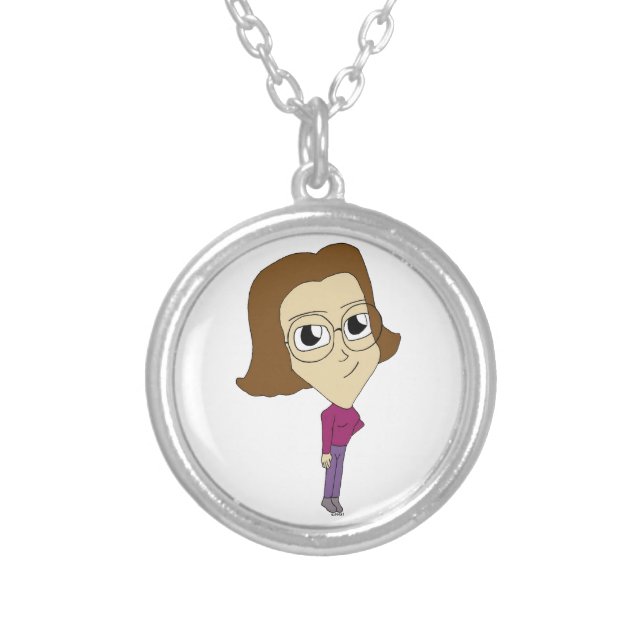 chibi    silver plated necklace (Front)