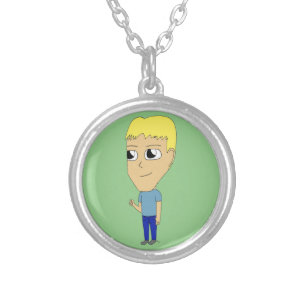 chibi    silver plated necklace