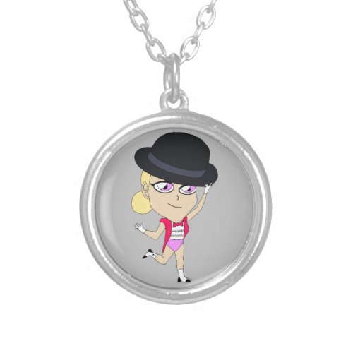 chibi    silver plated necklace