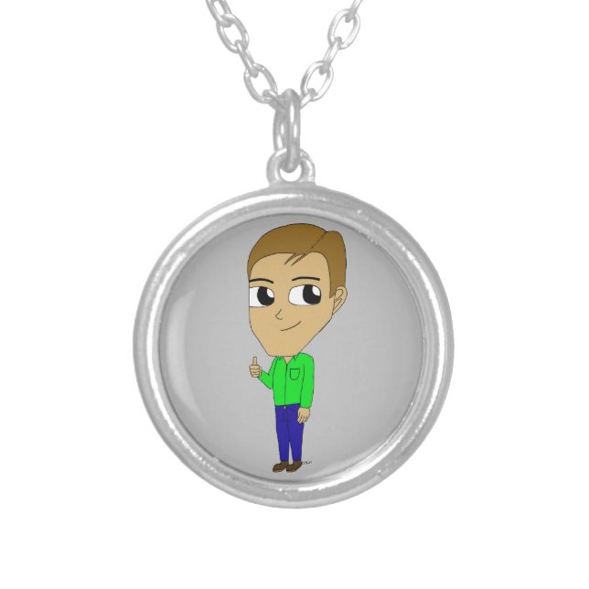 chibi      silver plated necklace (Front)