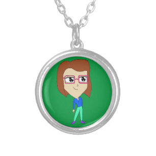 chibi silver plated necklace