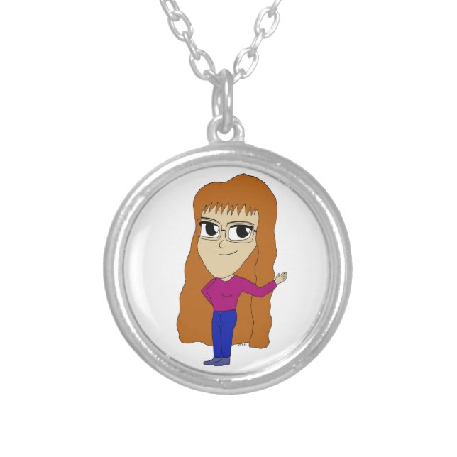 chibi      silver plated necklace (Front)