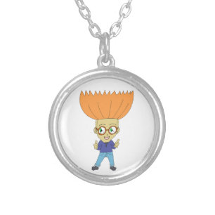 chibi silver plated necklace