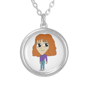 chibi silver plated necklace