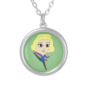 chibi     silver plated necklace