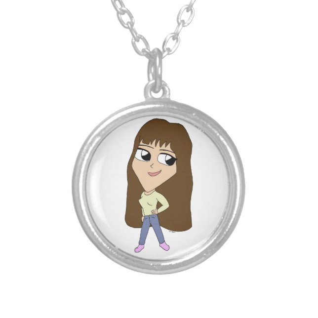 chibi      silver plated necklace (Front)