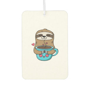 Chibi Sloth Coffee Lover � Cute Kawaii Sloth Huggi Air Freshener