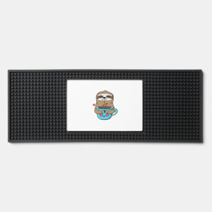 Chibi Sloth Coffee Lover – Cute Kawaii Sloth Huggi Bar Mat