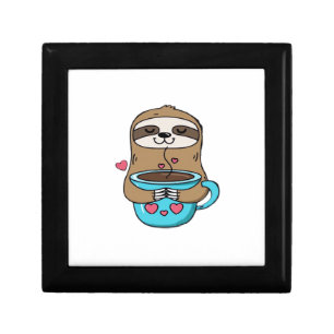 Chibi Sloth Coffee Lover – Cute Kawaii Sloth Huggi Gift Box