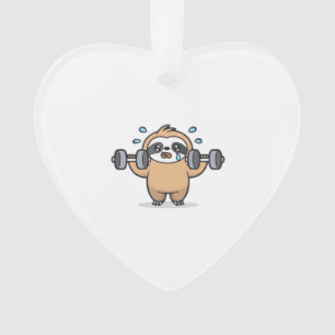 Chibi Sloth Gym Fail � Cute Kawaii Funny Workout A Ornament