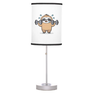 Chibi Sloth Gym Fail – Cute Kawaii Funny Workout A Table Lamp