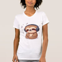 Chibi Sloth with Headphones � Cute Kawaii Relaxing