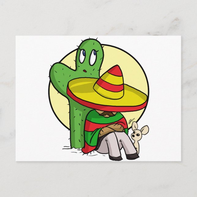 chibi sombrero postcard (Front)