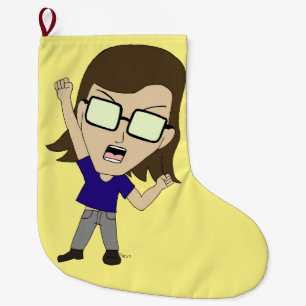 Chibi Sonic_Zeph Large Christmas Stocking