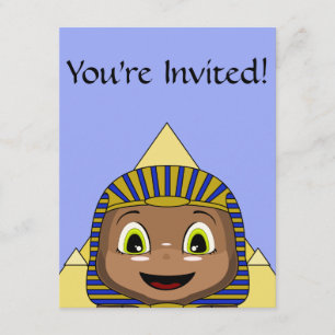 Chibi Sphinx With Pyramids Invitation
