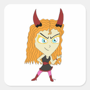 chibi square sticker