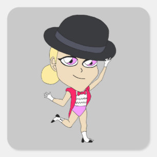 chibi square sticker