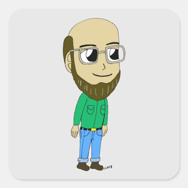 chibi     square sticker (Front)