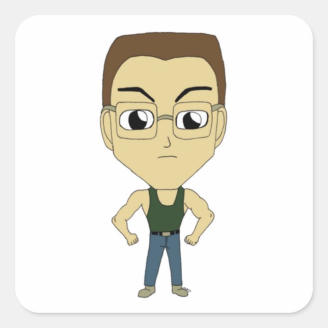 chibi     square sticker