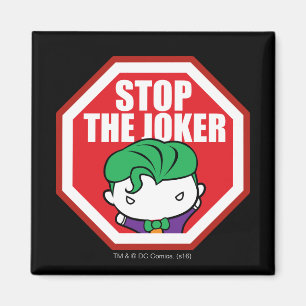 Chibi "Stop The Joker" Sign Magnet