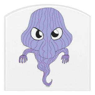 Chibi style ghost  door sign