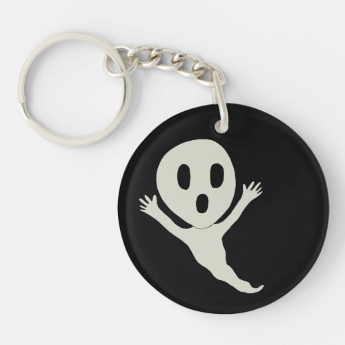 Chibi style ghost keychain