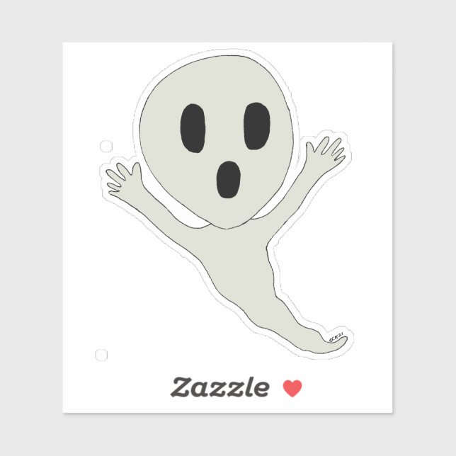 Chibi style ghost  square sticker (Sheet)