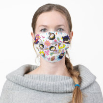 Chibi Super Heroine Pattern Adult Cloth Face Mask