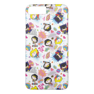Chibi Super Heroine Pattern iPhone 8 Plus/7 Plus Case