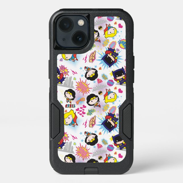 Chibi Super Heroine Pattern Otterbox iPhone Case (Back)