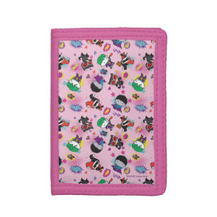 Chibi Super Villain Action Pattern Tri-fold Wallet